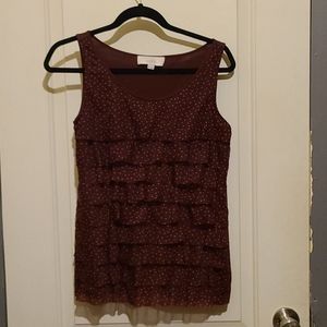 Loft ruffle tank